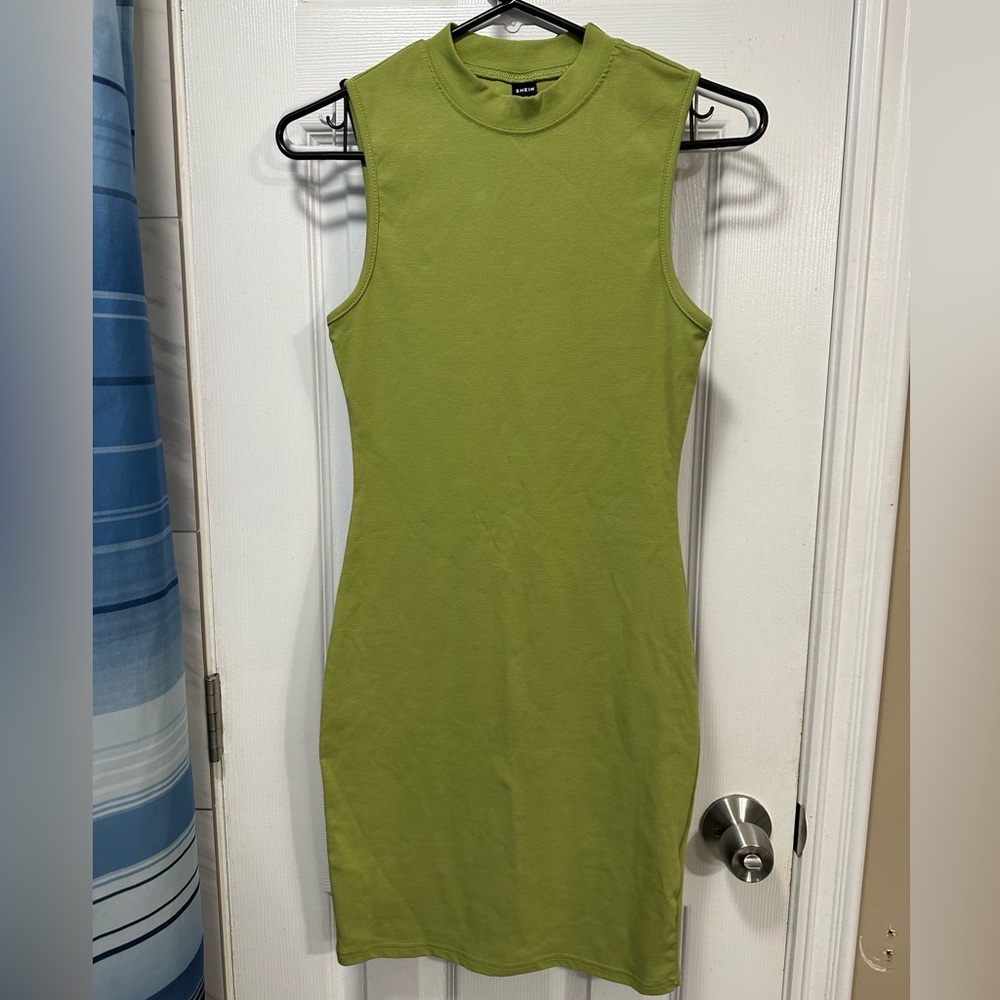 SHEIN bodycon light green dress
